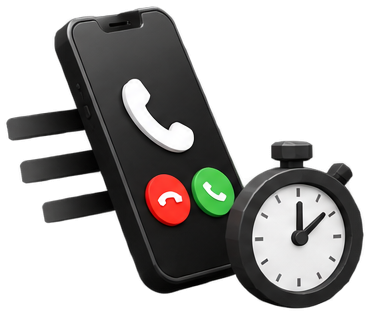 Speeding smartphone with stopwatch timer