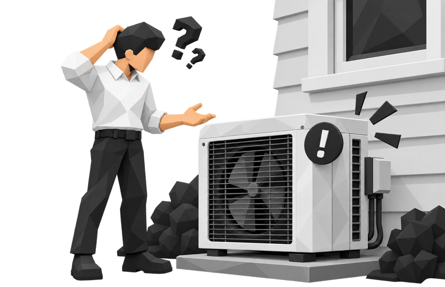 Homeowner experiencing urgent AC and heating equipment breakdown needing triage