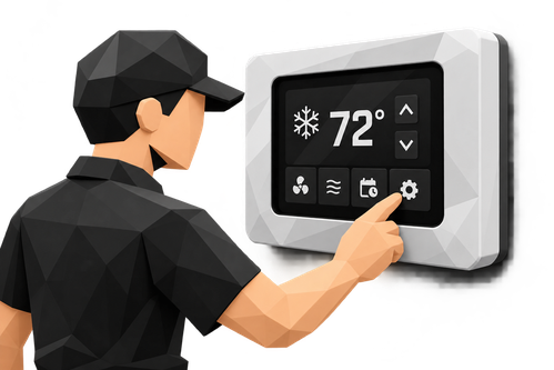 Configuring voice agent and HVAC dispatch rules