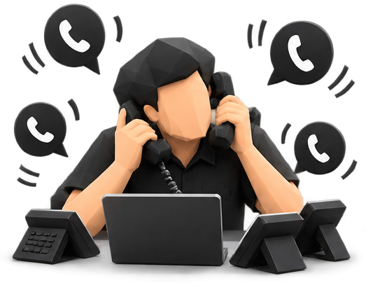 Peak season multiple phones ringing at once